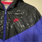 Nike Windrunner Jacket Size Large (12-14) Blue Pink and Black Photo 2