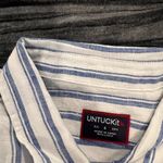 Blue and White Striped Shirt Size 4 Photo 1