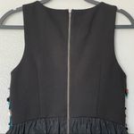 NWT Plenty by Tracy Reese Paillette Flutter Sequin Taffeta Mini Dress Size 8P Black Photo 6