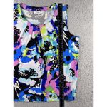 Jones Studio  Separates Blouse Women‎ Petite Large Abstract Geometric Pleated Photo 2