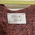 Black Bead  Burgundy Marled Cross Cross Sweater Sz L Photo 4