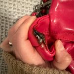 Hot Pink Fuscia Faux Leather Lock Crossbody Bag Photo 7