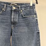 ZARA +Denim Women’s Jeans Size 28 USA 4 Raw Hem Cropped Wide Leg Blue size 28 Photo 6