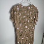 Mac Duggal  9086 Embellished High Neck Flutter Sleeve Gown Size 6 Nude Pink Photo 7