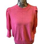 Davi & Dani  Pink Puff Sleeve Sweater size medium Photo 0