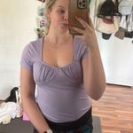 One Step Up Lilac Square Neck Line Top  Photo 0