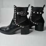 ZARA black studded ankle boots size 41 Photo 3