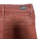 Paige  Hoxton 27 High Waist Ankle Skinny Coated Jeans Burgundy Dust Luxe Photo 8