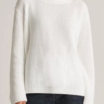 Quince  100% Organic Cotton Fisherman Boatneck Sweater Ivory XL Photo 0