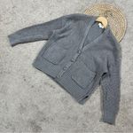 Aerie Women’s Cable Knit Cardigan Sweater V-Neck Pockets Longsleeve in Gray S Photo 2