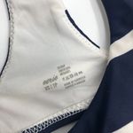 Aerie  Bikini Top Scoop Removable Cups Navy Blue White Striped XS Photo 4