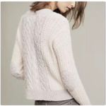 Anthropologie Sleeping on Snow M Cable Knit Pullover Sweater Gray Ivory $168 Photo 1