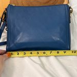 Fossil  Navy Blue Leather Crossbody Purse Zippered Top No1954 Photo 2