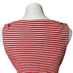 Anthropologie Postmark Antonia Red Striped Peplum Pullover Top Photo 7