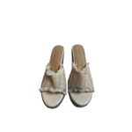 Espadrille Platform sandals off white braid detail ivory sandal sz8 (no tag) Size 8 Photo 7