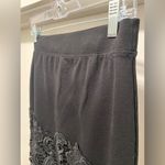 Haute Monde  Black Lace Trim Mid-Length Knee-Length Bodycon Fitted Skirt - S Photo 3