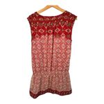 Mango Mng Suit Womens size 6 Drop Waist Sleeveless Beaded Day Mini Dress Red Photo 1