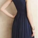 Anthropologie Dress Dolan Midi Tank Southwest Geometric Pattern Blue Skirt Small Photo 5