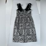 Maggy London Party Knee Length Black & White Satiny Sheath Dress Size 8 Photo 1