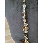 Women's Smoky Quartz Chip Bead Necklace With Gold Chain And Lobster Clasp Lock Photo 4
