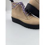 Last Rocky Cream Nubuck Leather Lug Sole Boots Purple Laces Women's Size Us 7 Photo 8