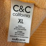 C&C California  Vibrant Yellow Sunwashed Half-Zip Sweater Photo 4