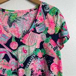 Lilly Pulitzer  High Tide Navy Honda Classic Golf Cotton Short Sleeve Tee Large Photo 1