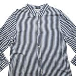 Tommy Bahama  Chambray Striped Boyfriend Beach Cover Up Shirt Womens Large Photo 13