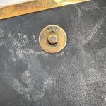 Vintage Women's Chainmail Metallic Mesh Purse Clutch Handbag Black Gold Small Photo 4