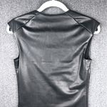 EXPRESS NEW  Black Vegan Leather Sleeveless Bodysuit Capsule Piece Size Small NWT Photo 9