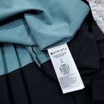 Athleta READ Swing Forward Pleated Tank Top Small Deep Ocean Teal Black Relaxed Photo 5