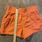 A New Day  Shorts Womens Sz Small Linen Paper Bag Orange Mid Rise Stretch Pockets Photo 5