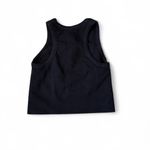 Ribbed Cropped Tank Top Black Size XS Photo 1