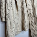 Beige Heavy Cable Knitt Cardigan Size Small Photo 11