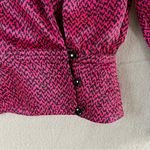 Liz Claiborne VTG 80s Blouse with Shoulder Pads Size 8 Retro Dopamine Dressing Photo 4