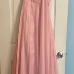 Sparkle Prom Pink One Shoulder Long Dress Photo 3