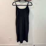 NWT Quince 100% European Linen Scoop Neck Midi Dress Black XS Photo 3