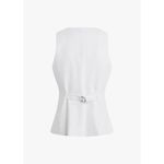 Favorite Daughter The Jones Linen Vest in bright white, size XS White Photo 1