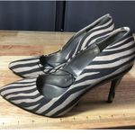 Worthington  Zito Pumps Women's 9.5 Zebra Print Slip-On Pointed Toe Stiletto Heel Photo 3
