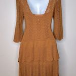 Anthropologie  Knitted & Knotted Tiered Pointelle Sweater Dress Size S Photo 4
