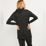 Motherhood Maternity  Hacci black marled cowl neck sweater tunic Photo 4