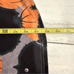 Halloween Novelty Top Womens 2X Orange Black Cats Pumpkins Short Sleeve Stretch Photo 7