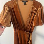 Forever 21 Golden Velvet Wrap Dress Photo 3