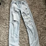 American Eagle  outfitters distressed baggy jeans size 2 Photo 0
