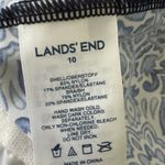 Lands' End  Blouson Tankini Swim Suit Sz 10 Paisley Blue White Bandana Mosaic Photo 2