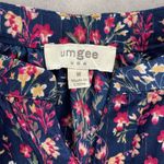 Umgee mixed floral midi dress with semi-sheer balloon sleeves smocked waist M Photo 7