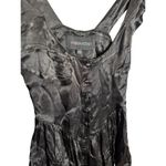 Free People NEW Vanessa Mooney Elisabeth Romper Mini Dress Size XS Black Satin Photo 4