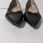 Ellen Tracy Kalli black leather kitten heels women size 8 M Photo 4