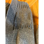 Olive & Oak  Gray Open Front Long Knit Cardigan Front Pockets Size Small (5031) Photo 2