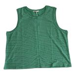 Marine layer  Tank Womens XL Green Lydia Textured Stripe Top Jade Sheen‎ Photo 0